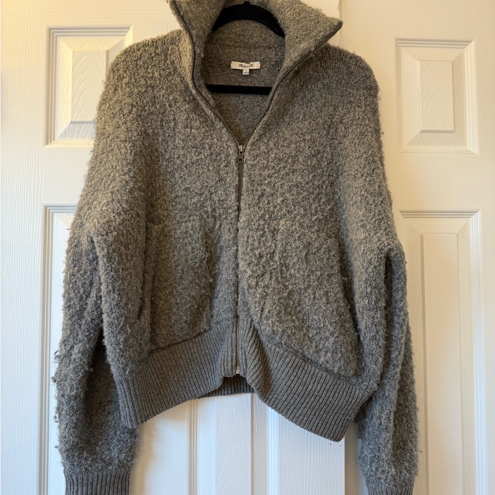 Madewell Fuzzy Gray Sweater